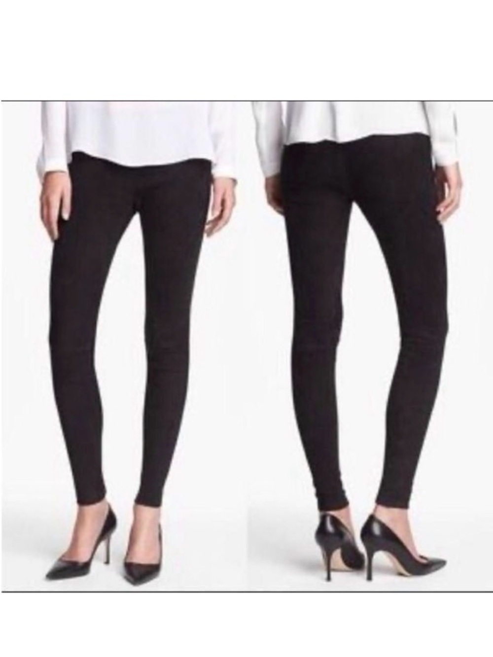 Vince Skinny Herringbone Ankle Zip Pants